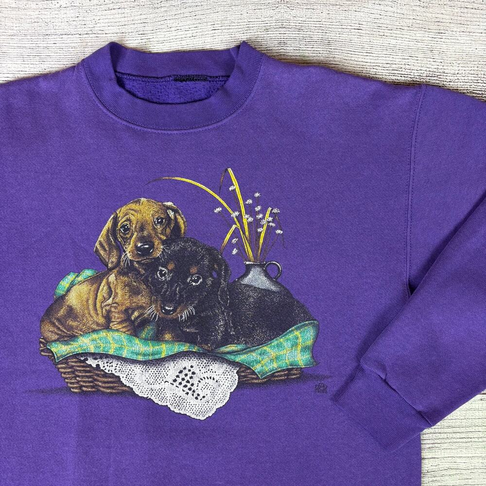 Vintage 1998 Puppy Dogs Animal / Nature Crewneck